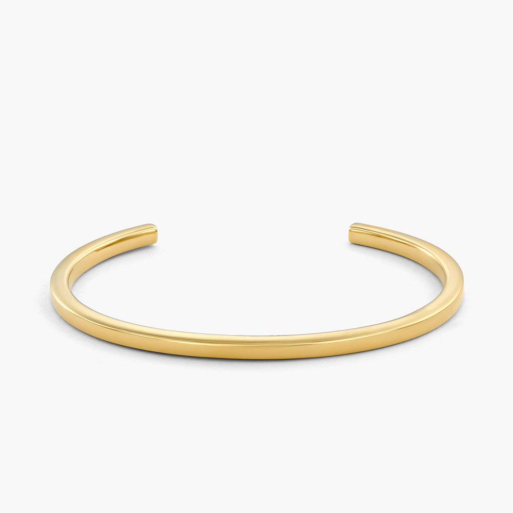 Megan Custom square Cuff Bracelet - Gold Plating-2 product photo