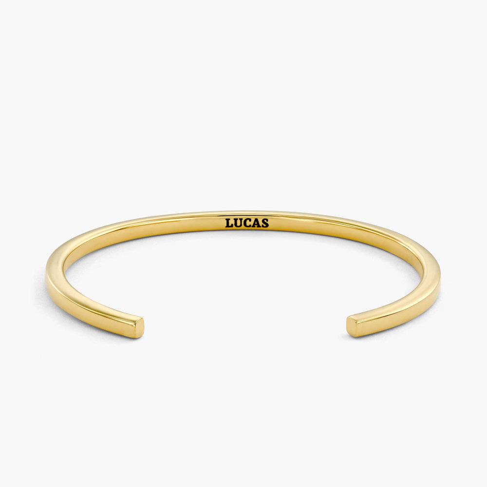 Megan Custom square Cuff Bracelet - Gold Vermeil product photo