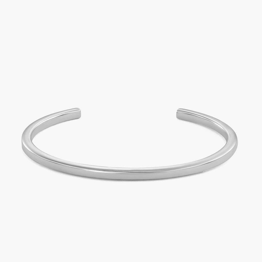 Sterling Silver Personalized Engraved Round Bangle Bracelet for Child