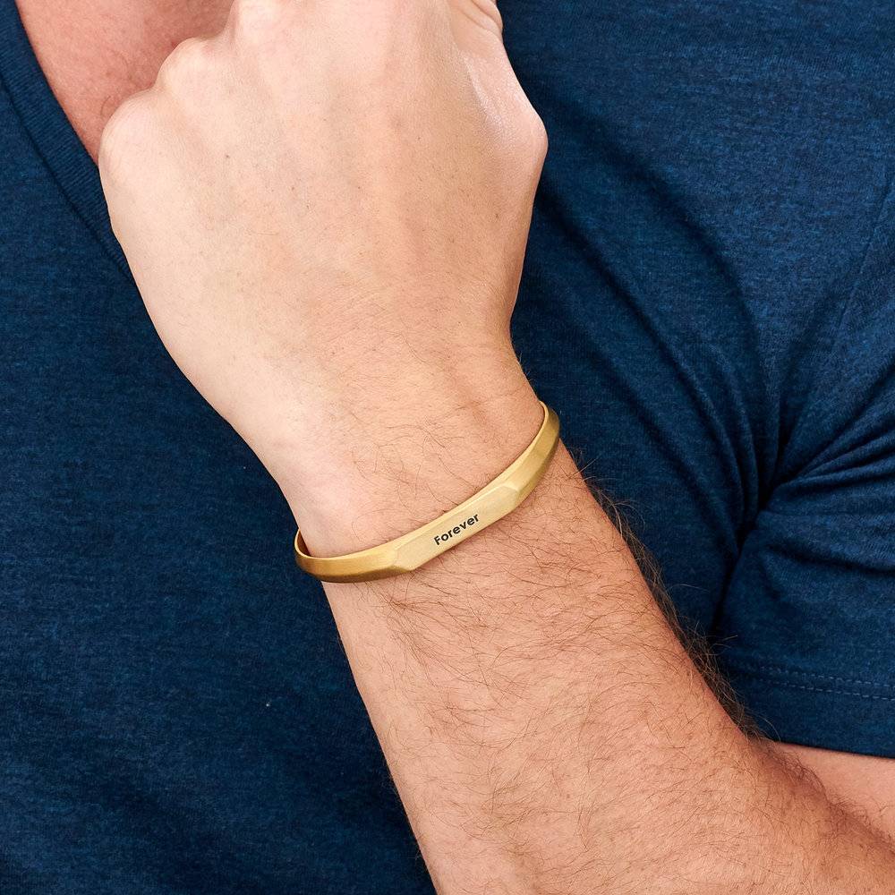 Legend Men's Gold Cuff Bracelet-4 product photo