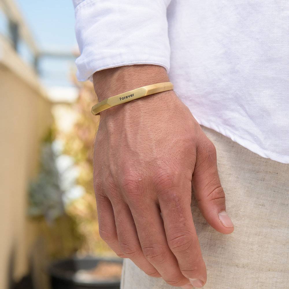 Legend Men's Gold Cuff Bracelet-3 product photo
