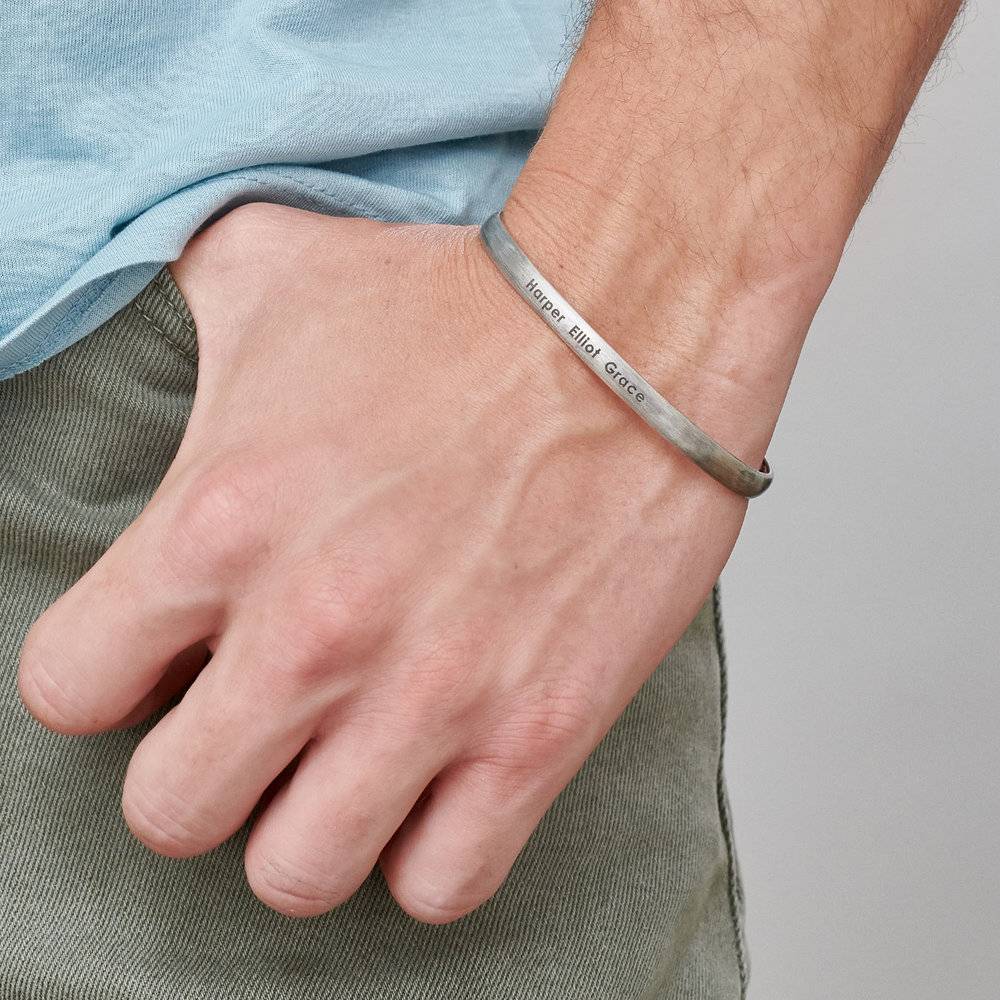 Moonlit Inside Out Streamline Men's Cuff - Silver-2 product photo