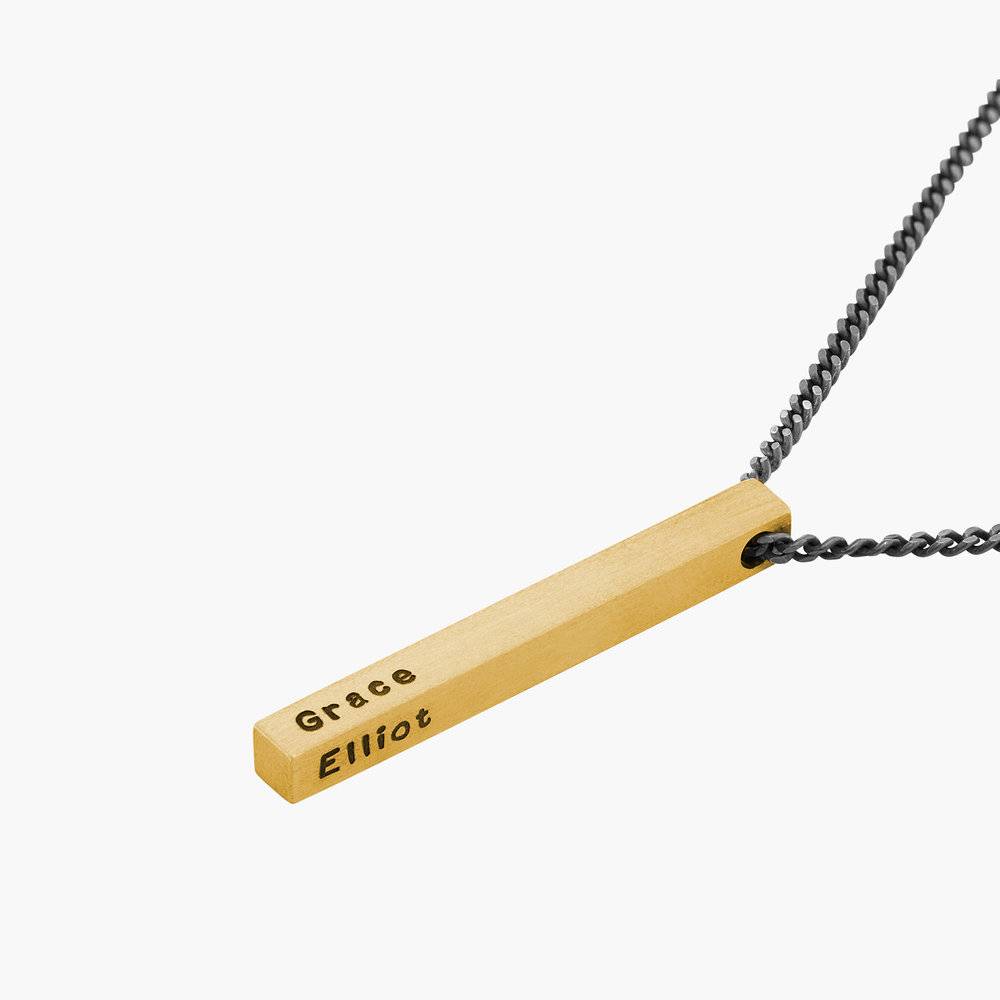 Pillar Bar Necklace for Men - Gold Plating-5 product photo