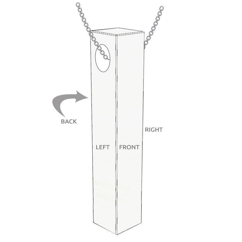 Pillar Bar Necklace for Men - Silver-1 product photo