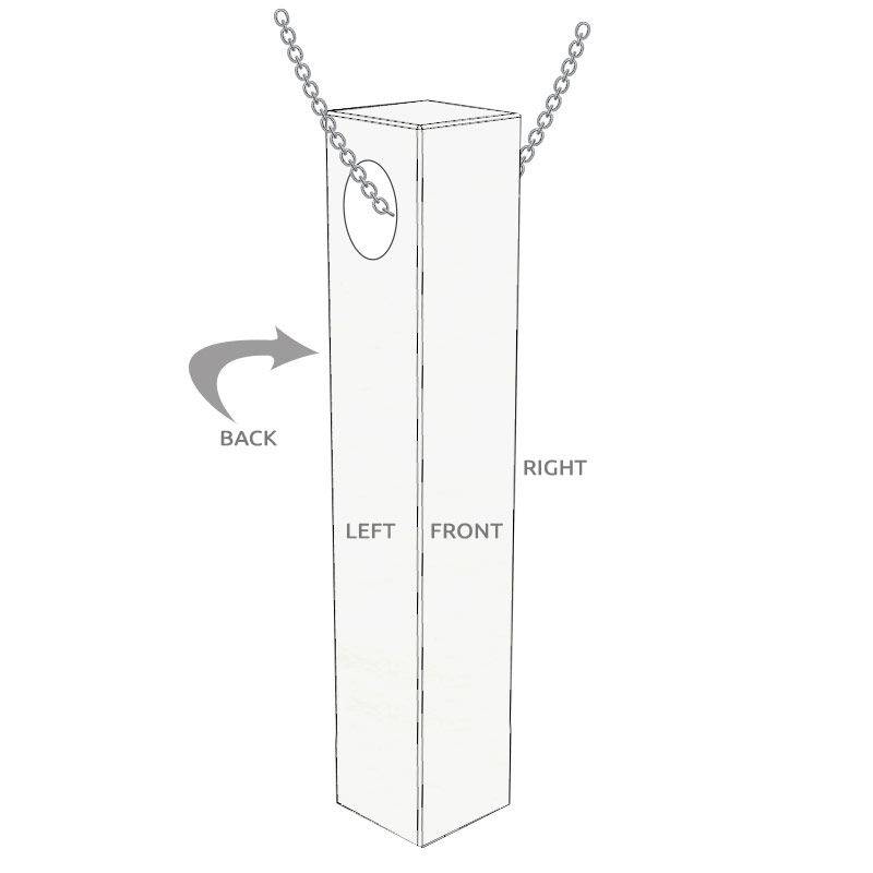 Pillar Bar Necklace for Men - Silver-5 product photo