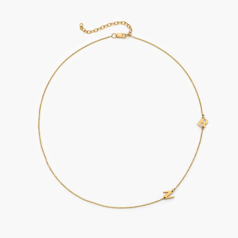 Mini Initial Choker Necklace - 14K Solid Gold