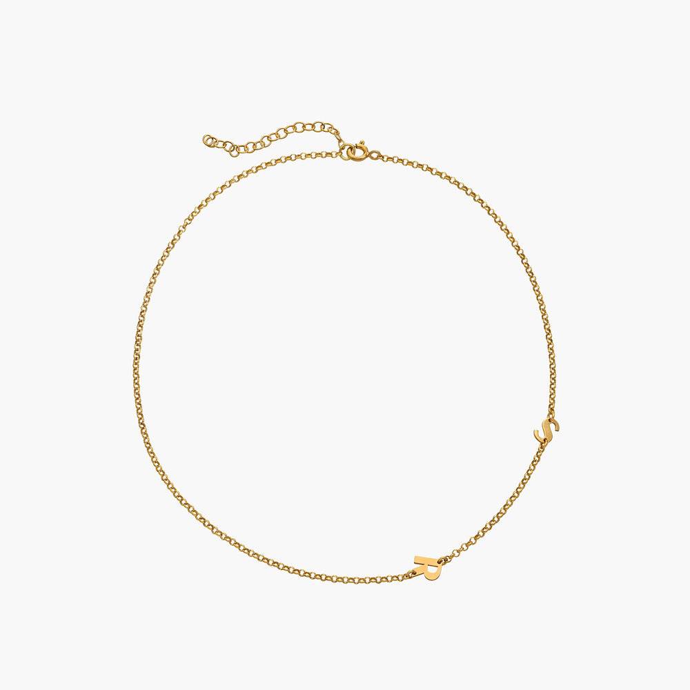 Mini Initial Choker Necklace - Gold Vermeil-2 product photo