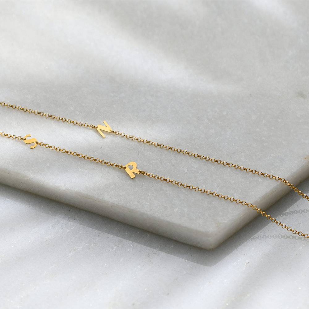 Mini Initial Choker Necklace - Gold Vermeil-1 product photo