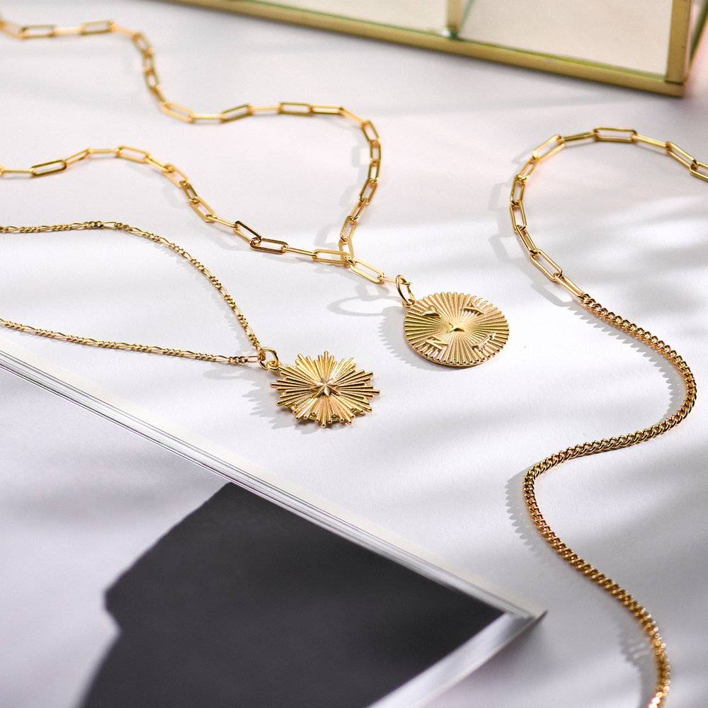 Misty Medallion Necklace - Gold Vermeil-3 product photo