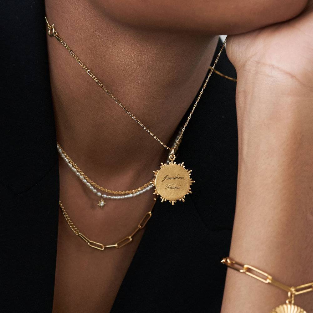 Misty Medallion Necklace - Gold Vermeil-6 product photo