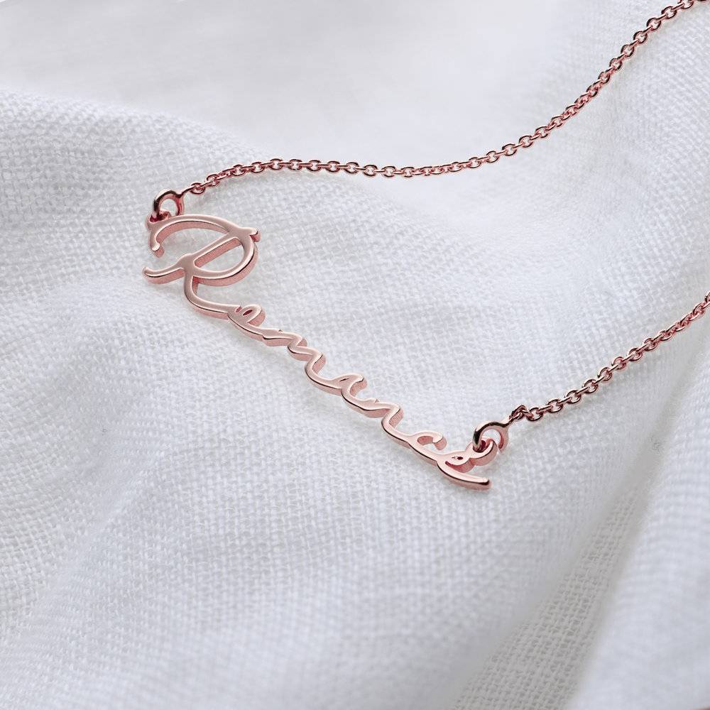Mon Petit Name Necklace - Rose Gold Vermeil product photo