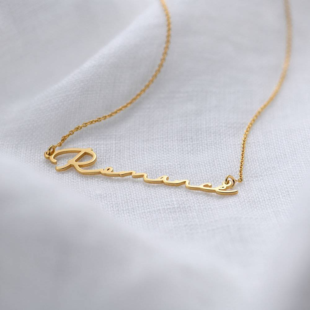 Mon Petit Name Necklace - Vermeil Gold-2 product photo
