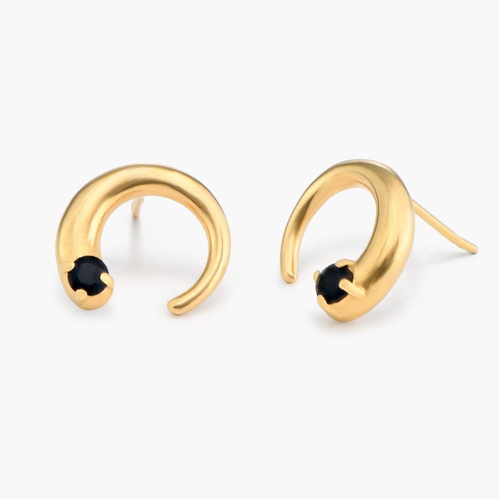 Moonlight Crescent Earrings - Gold Plated-1 product photo
