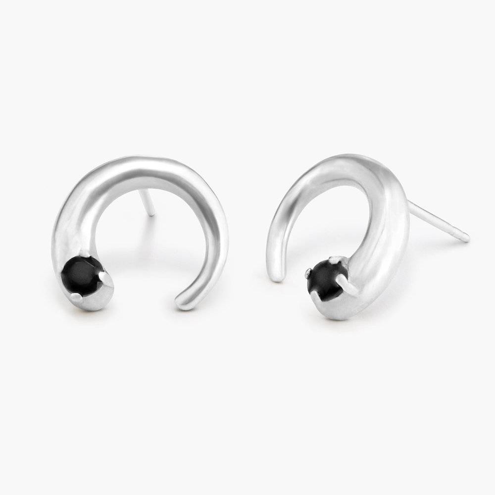 Moonlight Crescent Earrings - Sterling Silver