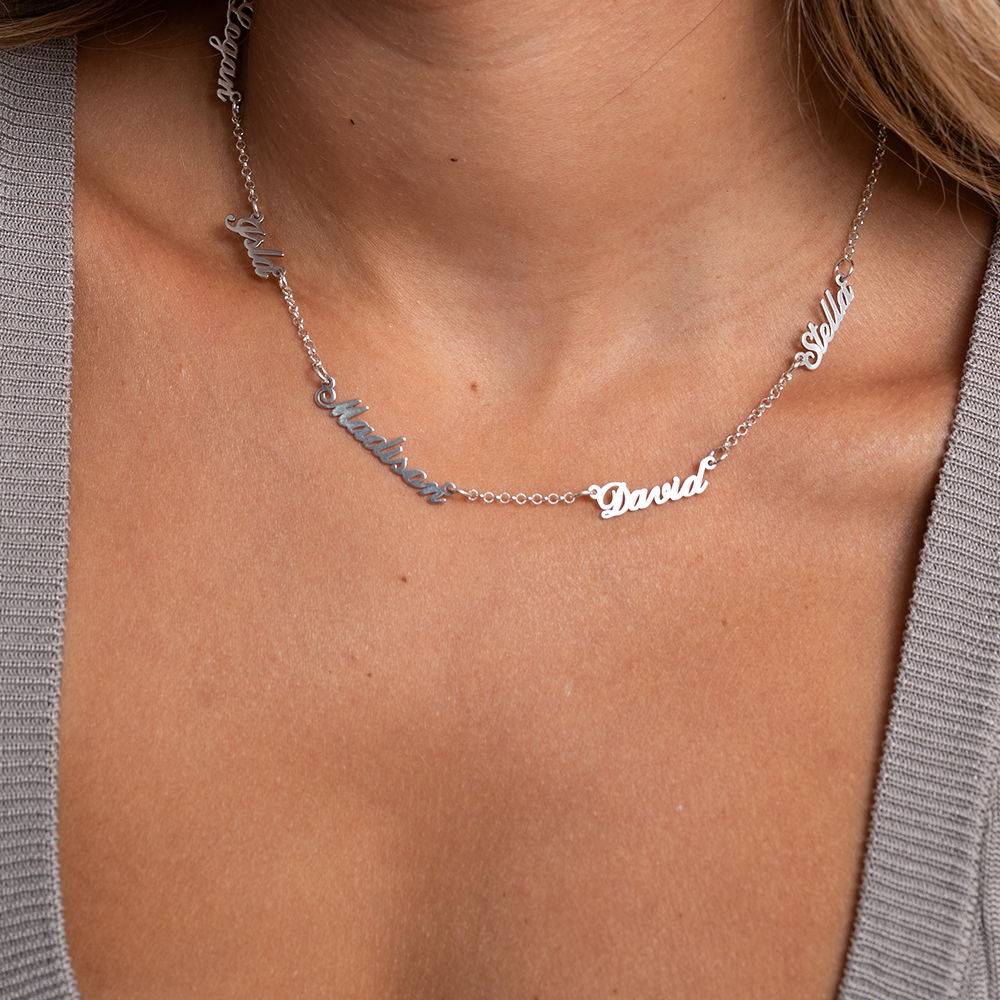 Multiple Name Necklace - Silver product photo