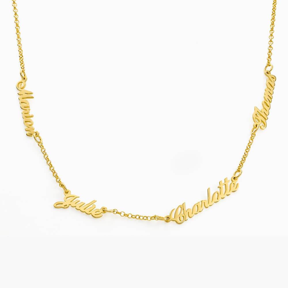 Multiple Name Necklace - Gold Vermeil-3 product photo