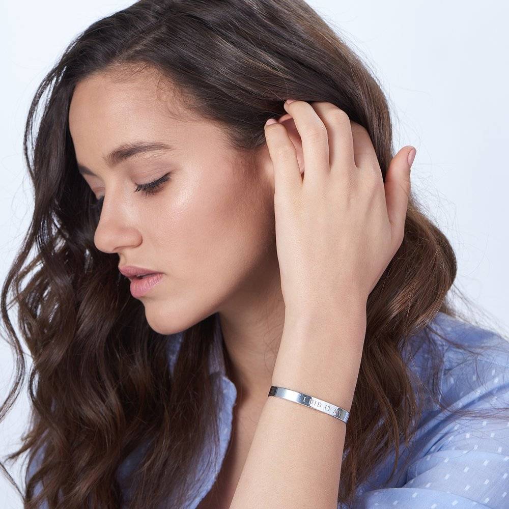 My Heart Bangle Bracelet - Silver-5 photo du produit