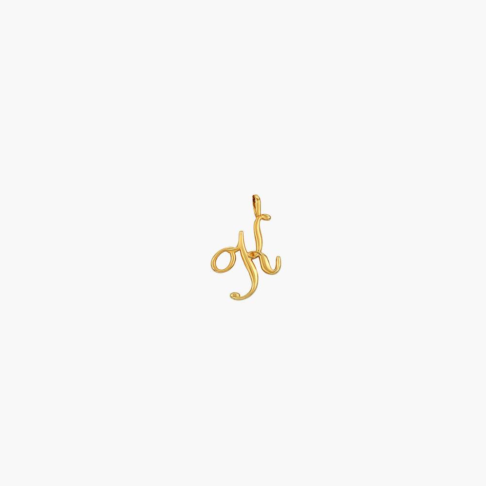 Nina Classic Initial Music Note Charm - Gold Vermeil product photo