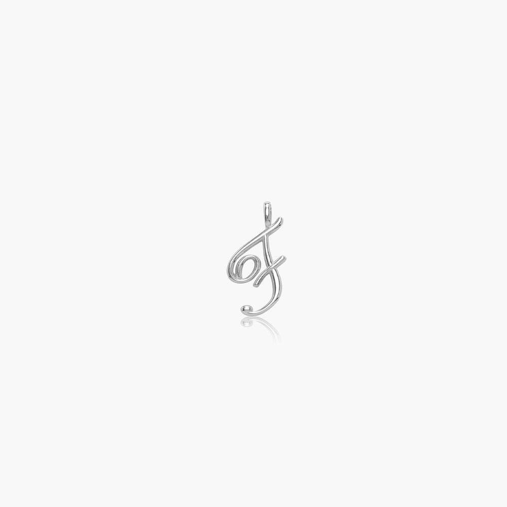 Nina Classic Initial Music Note Charm - Silver