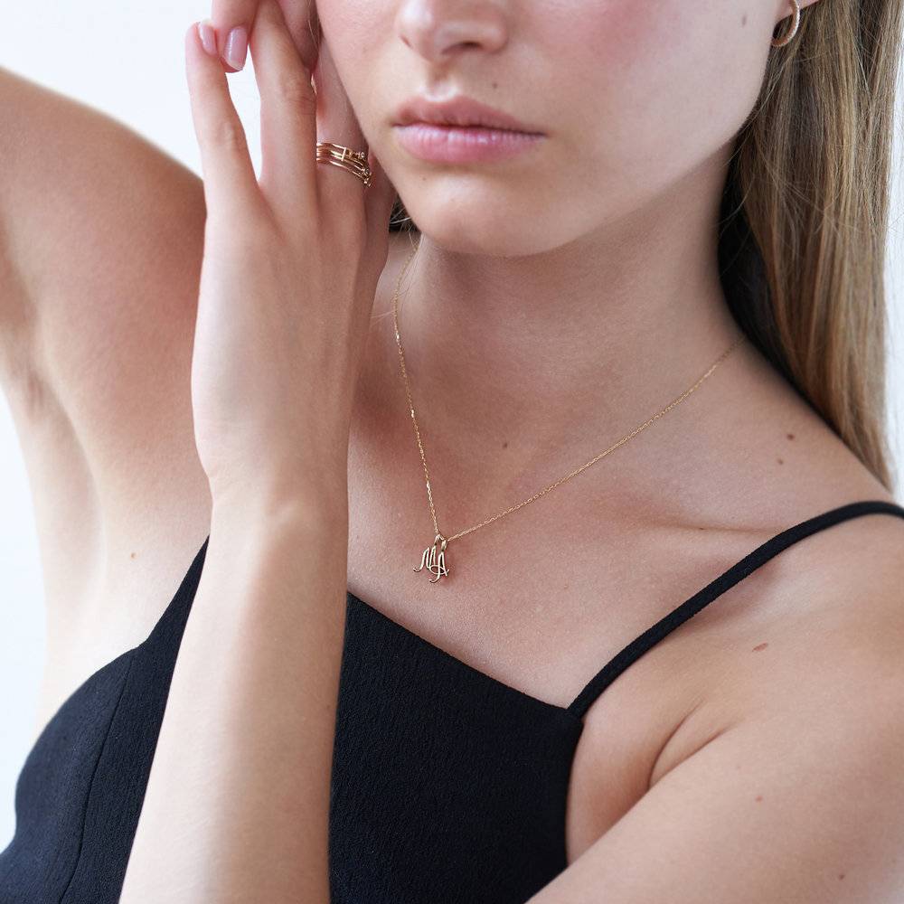 Petite Paperclip Necklace With Diamond - 14k Solid Gold - Oak & Luna