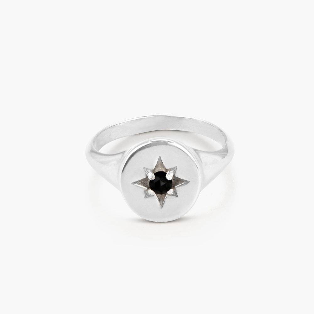 North Star Signet Ring  - Sterling Silver-1 product photo
