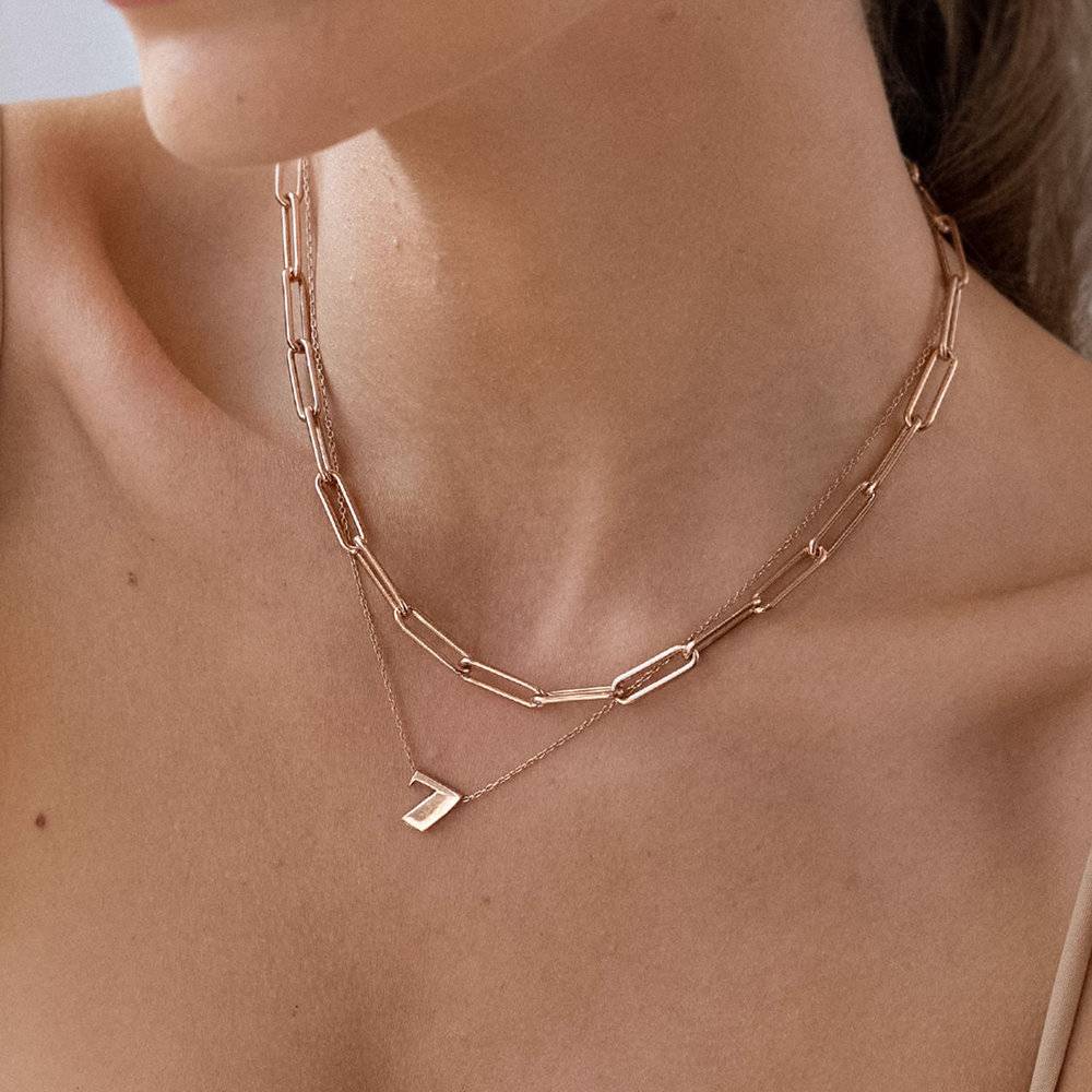 Number Necklace - Rose Gold Plated-3 photo du produit