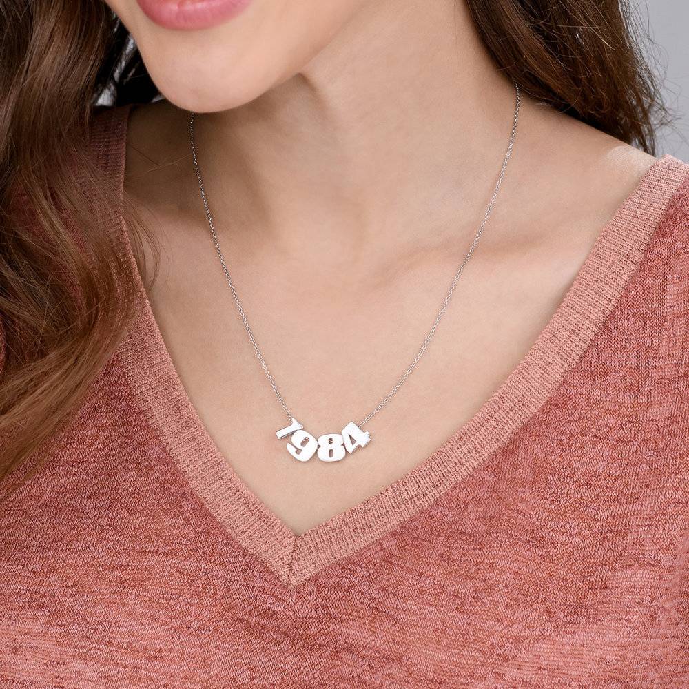 Number Necklace - Silver-2 photo du produit