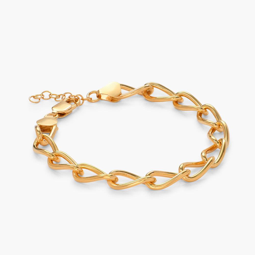 Oval Link Chain Bracelet- Gold Vermeil-5 product photo