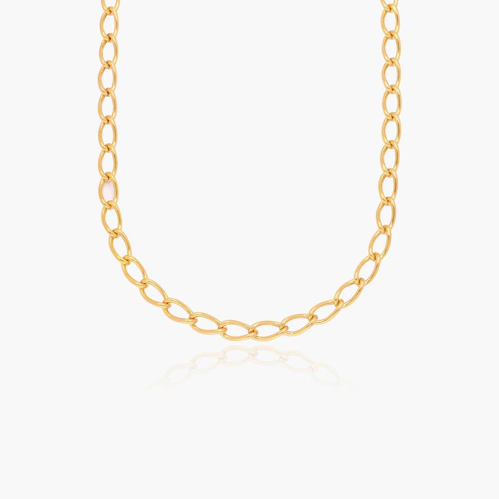 14K Gold Small Square Oval Link Chain Necklace – Dandelion Jewelry