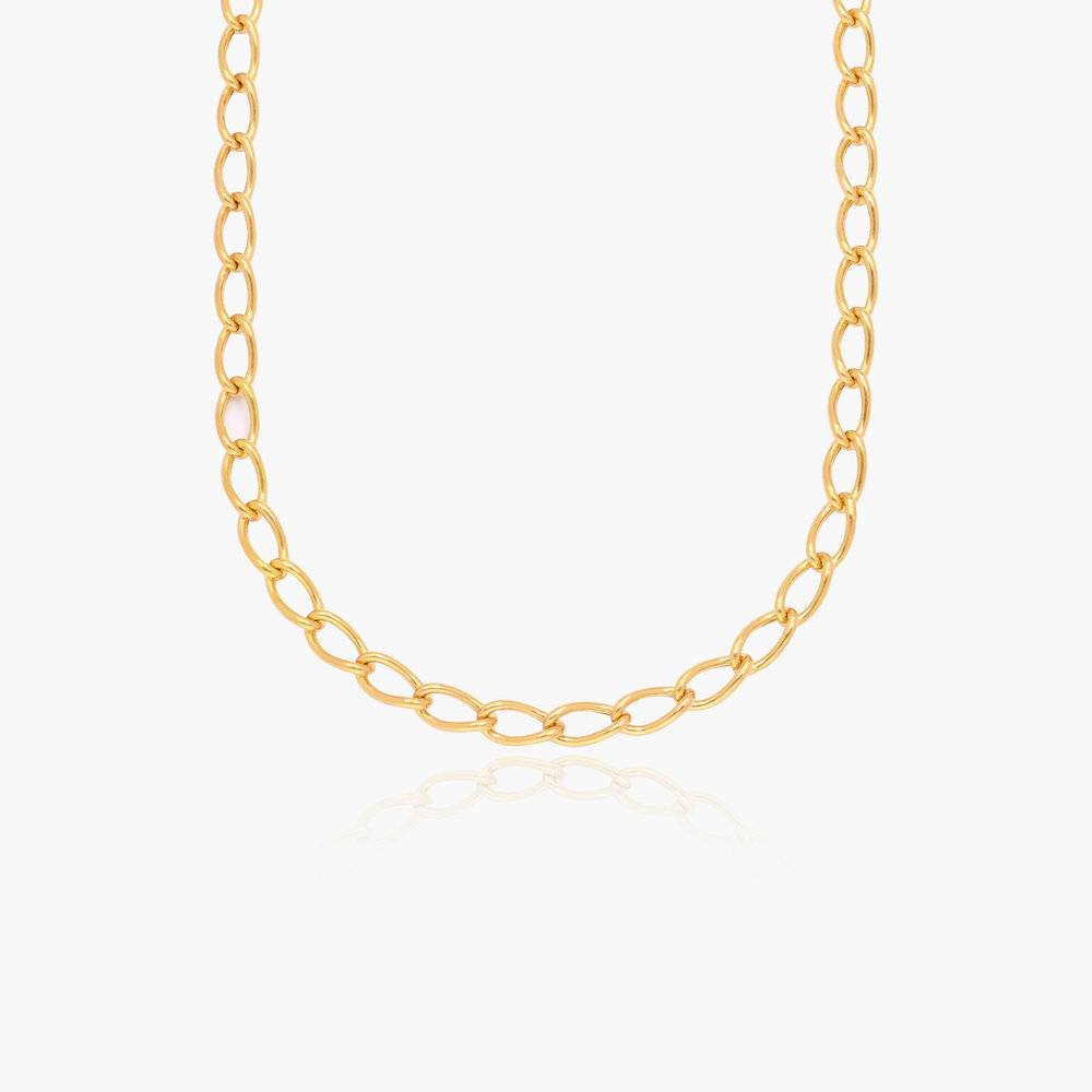 Large Paperclip Chain Necklace - Rose Gold Vermeil - Oak & Luna