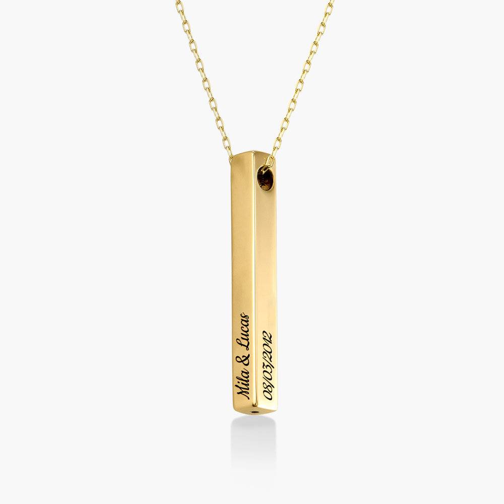 10k yellow gold bar necklace