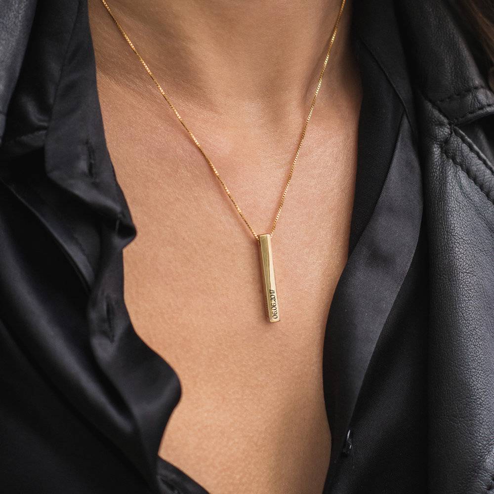 Pillar Bar Necklace - 18k Gold Vermeil - Oak & Luna