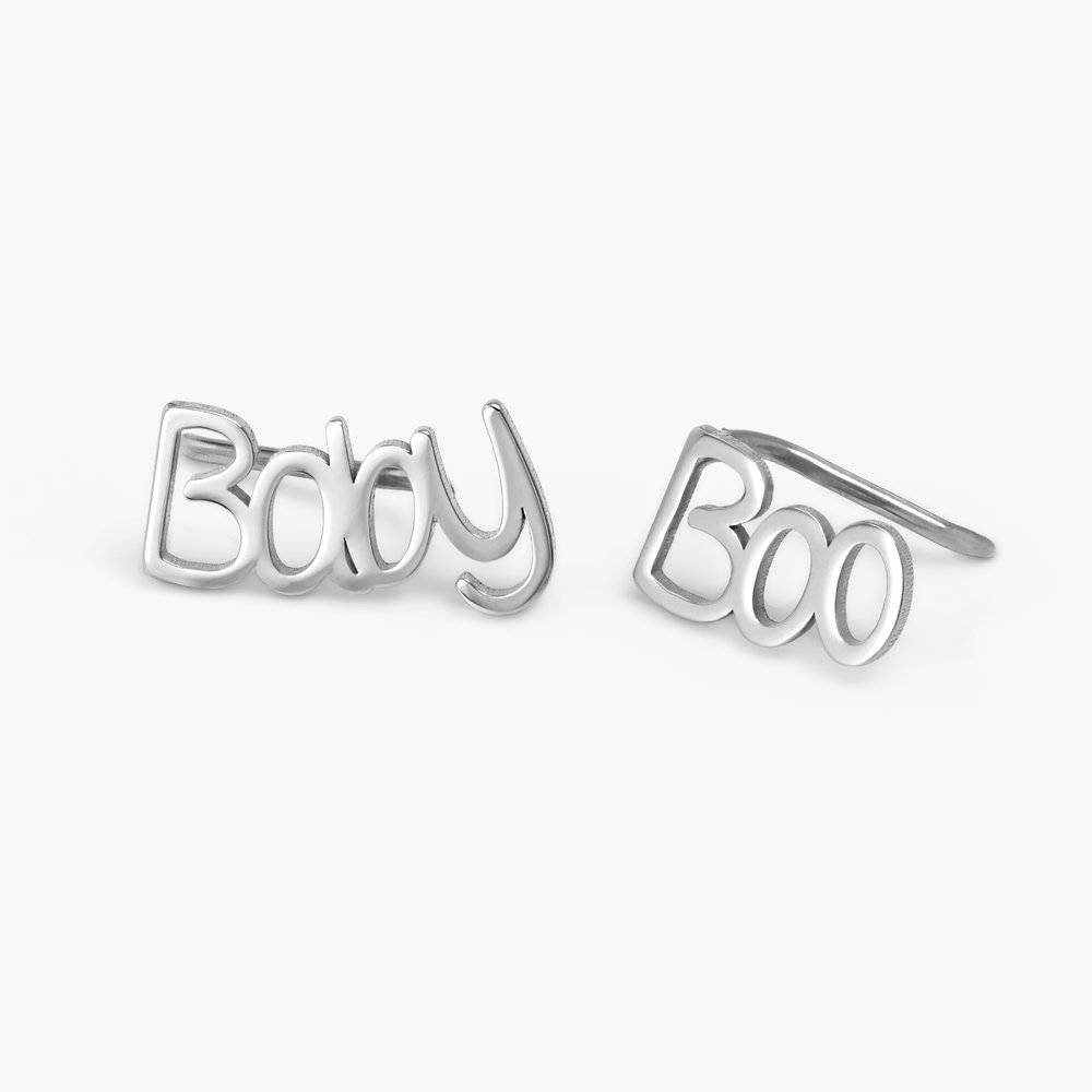 Pixie Name Earrings - Silver product photo
