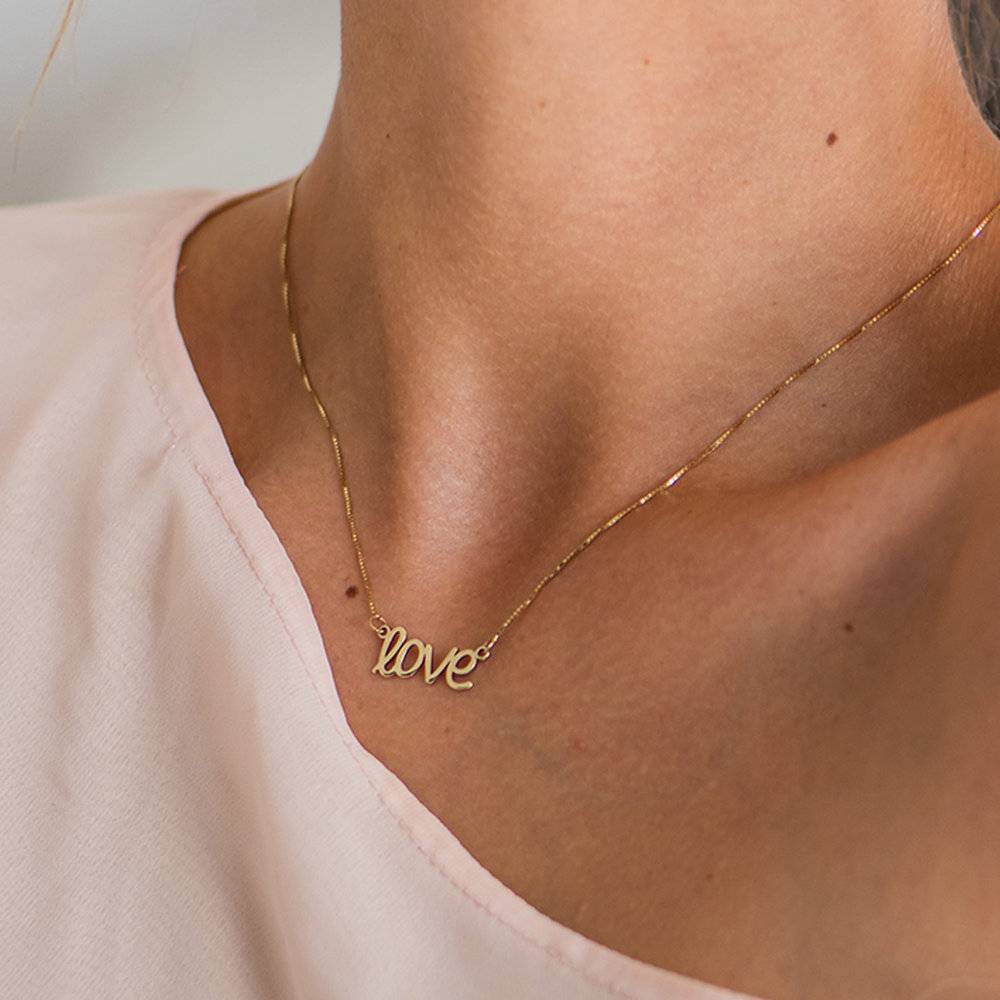 Pixie Name Necklace - 14K Solid Gold-1 product photo
