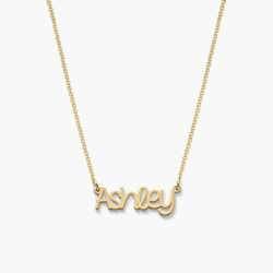 Pixie Name Necklace - Gold Vermeil - Oak & Luna