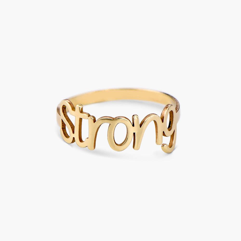 10k solid gold name outlet ring