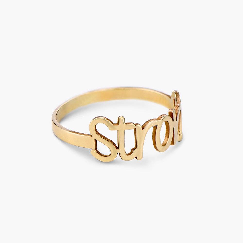 Pixie Name Ring - 10K Solid Gold-5 photo du produit