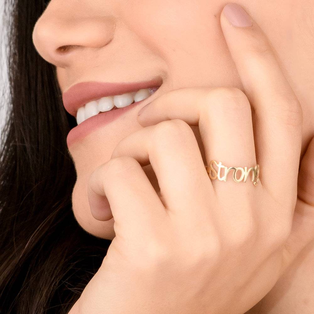 Pixie Name Ring - 10K Solid Gold-4 product photo
