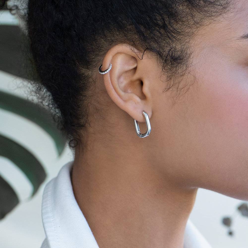 Play it By Ear Link Earrings - Sterling Silver product photo