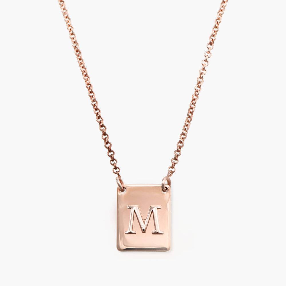 Pop Up Initial Necklace - Rose Gold Plated product photo
