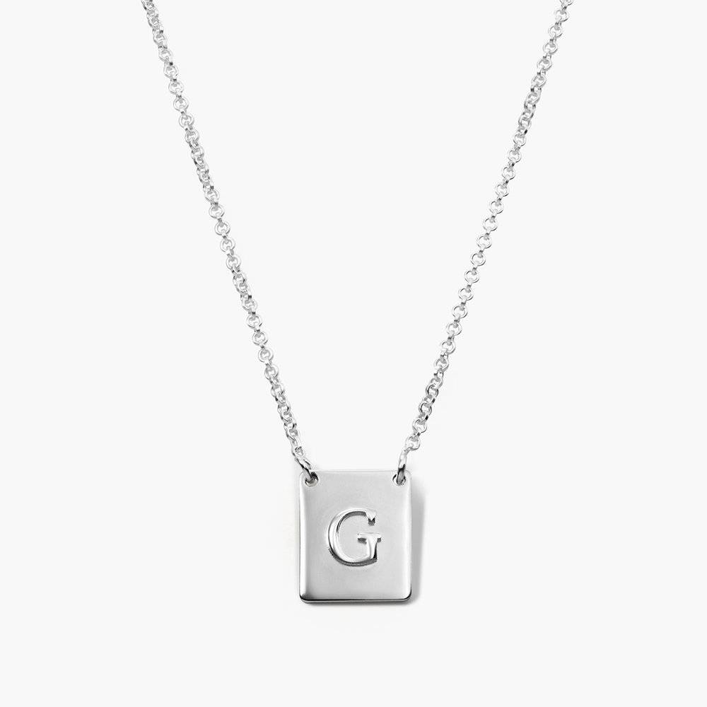 Pop Up Initial Necklace - Silver product photo