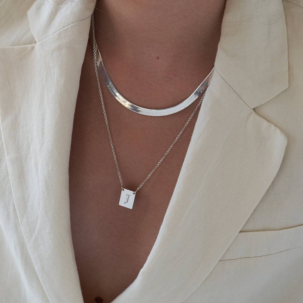 Collier Pop Up Initiale- Argent 925-2 photo du produit