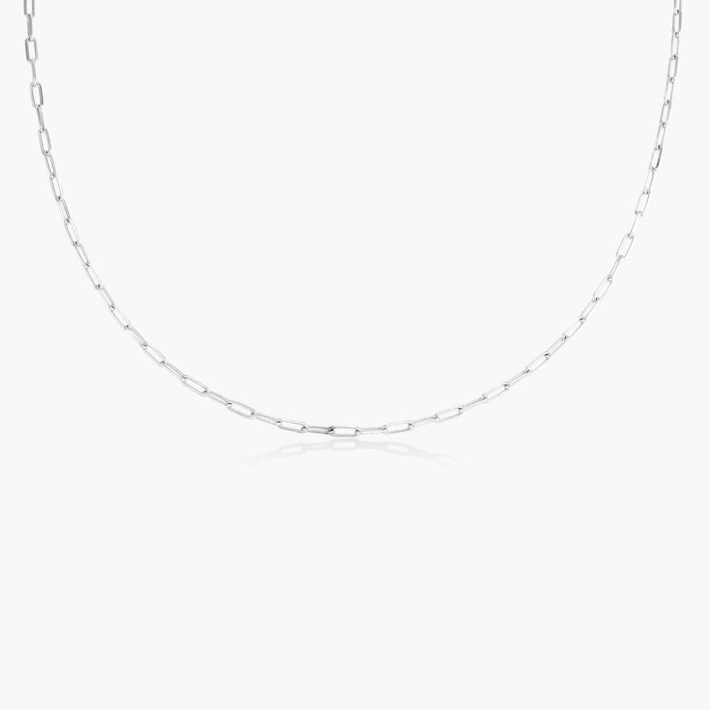 Small Paperclip Chain Necklace - Sterling Silver - Oak & Luna