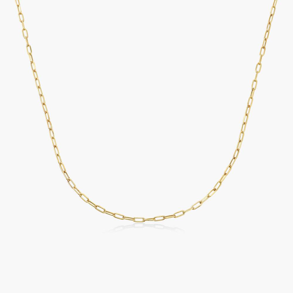 Small Paperclip Chain Necklace - 14K Gold-1 product photo