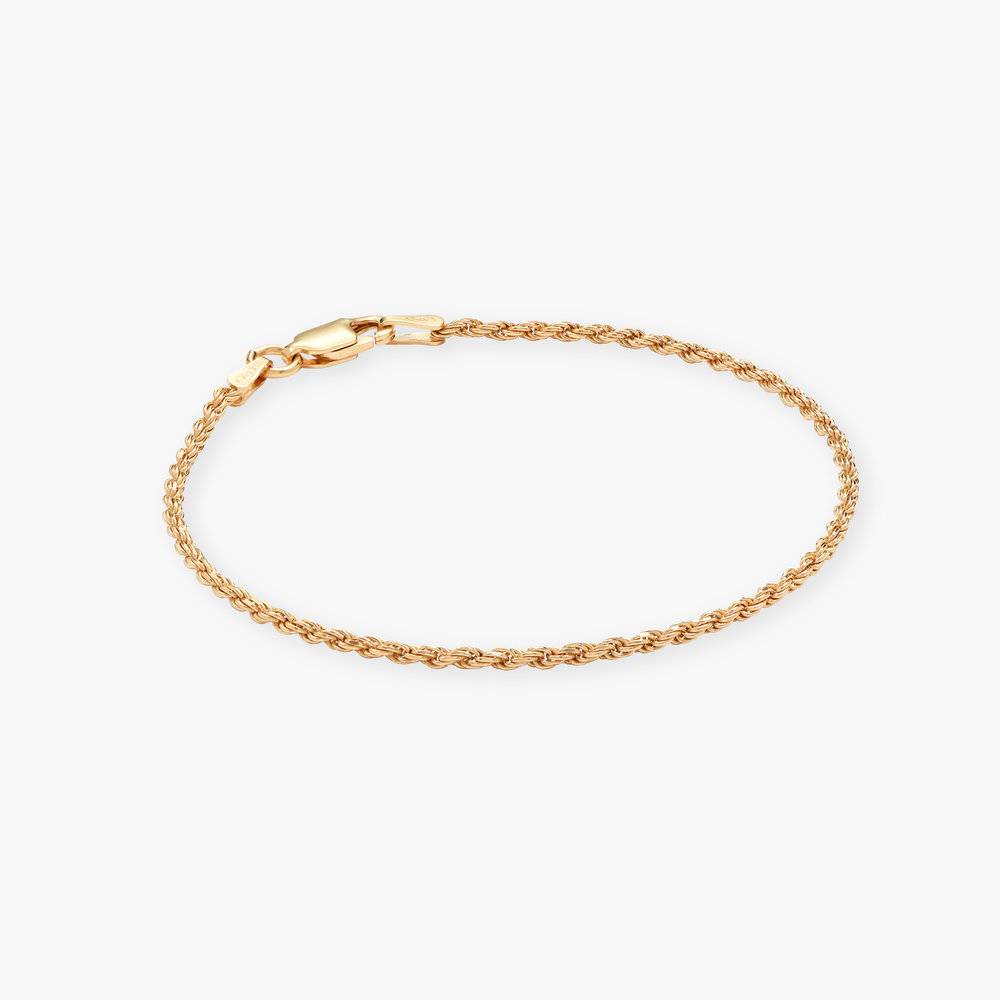 Rope Chain Bracelet - Gold Plated-2 product photo