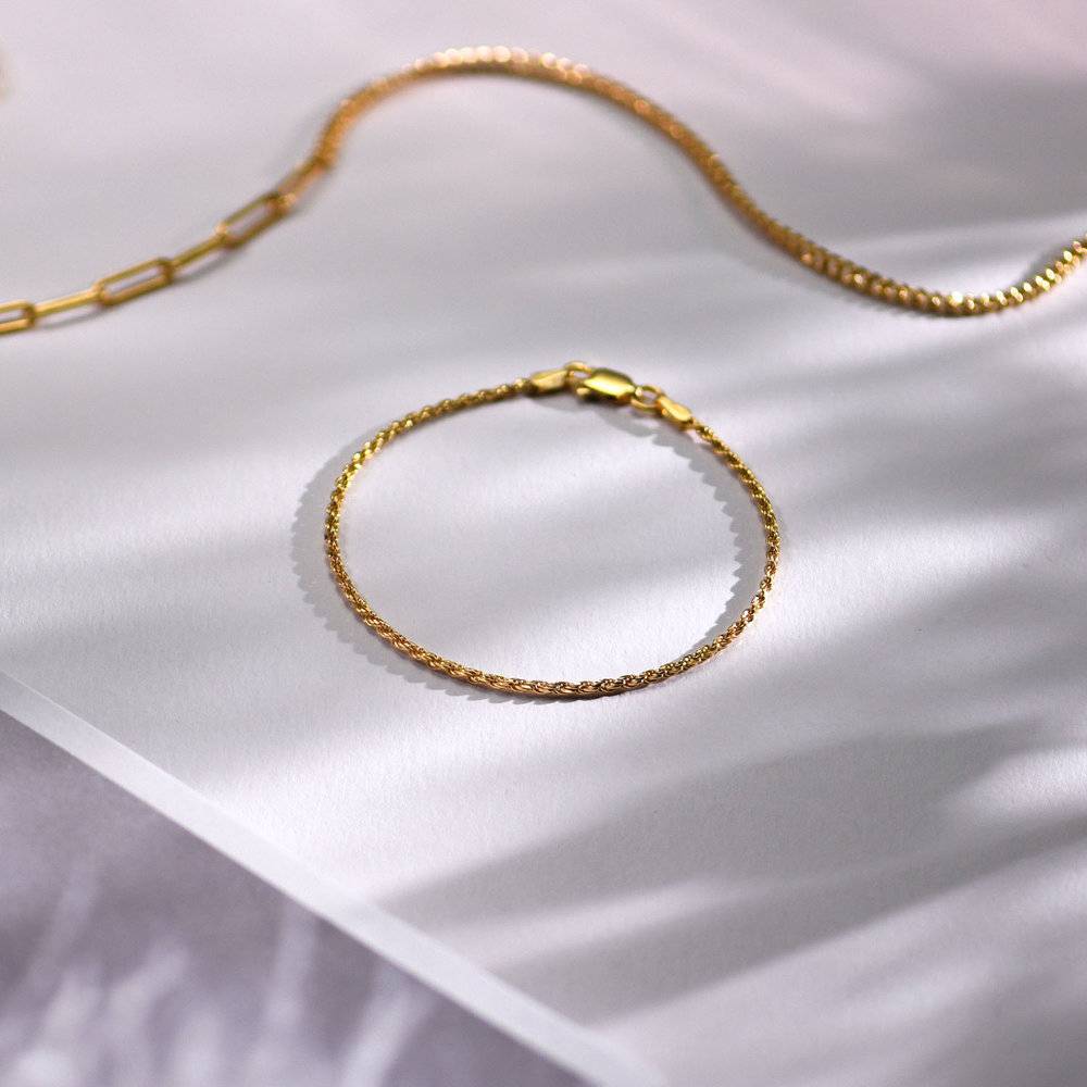 Rope Chain Bracelet - Gold Plated-5 product photo