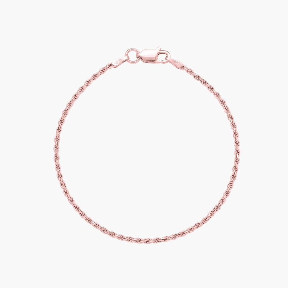 Rope Chain Bracelet - Rose Gold Plated-2 product photo