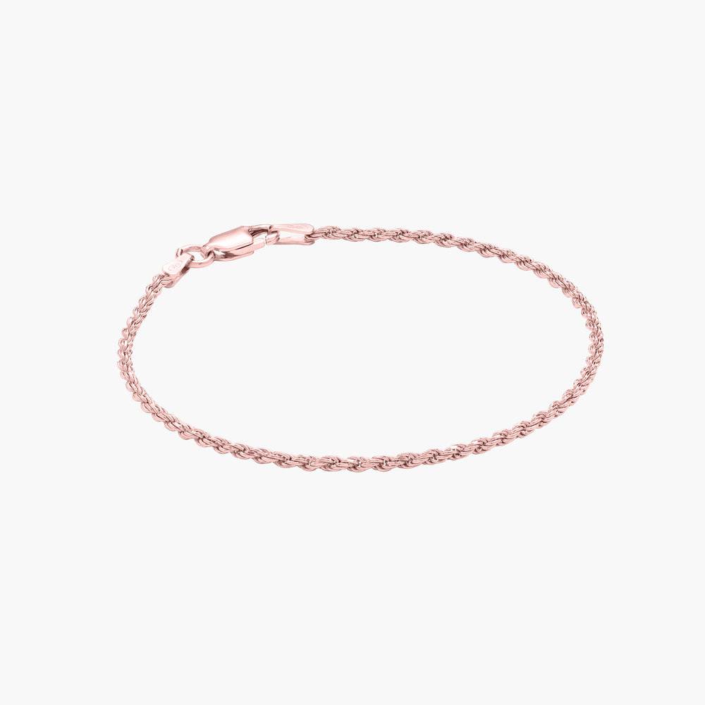 Rope Chain Bracelet - Rose Gold Plated-5 product photo