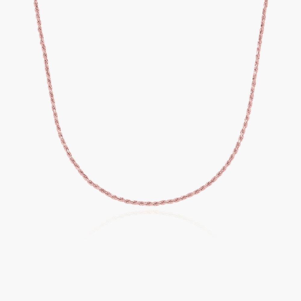 Rope Chain Necklace - Rose Gold Plated-1 product photo