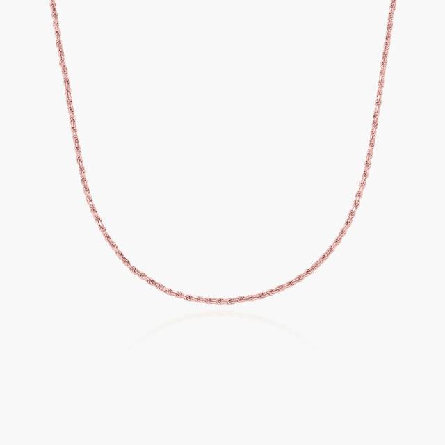 Rope Chain Necklace - Rose Gold Plated - Oak & Luna